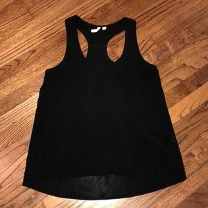 Frenchi Black Flowy Tank Top